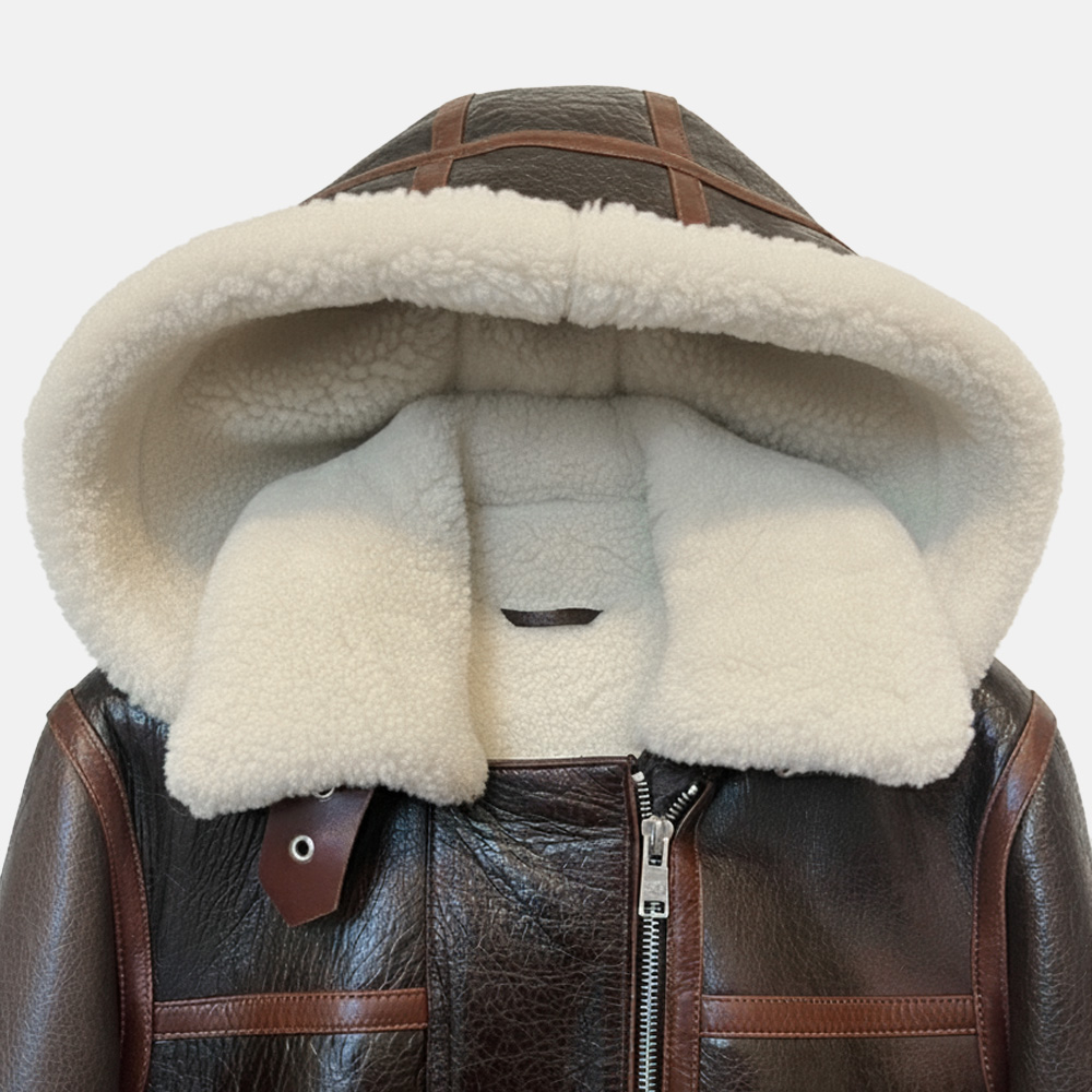 Super Flea Market+AllSaints+Brown leather and shearling coat+Brand archive1